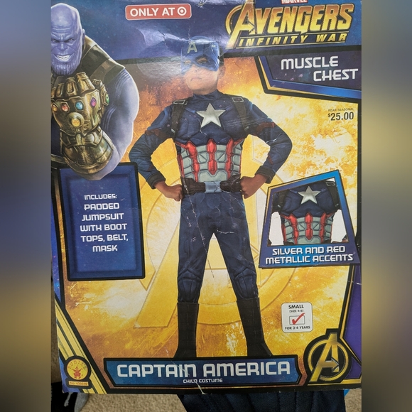 Capt America costume small - Picture 4 of 6